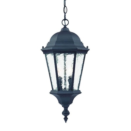 Homeroots Telfair 2-Light Matte Black Hanging Light 398012